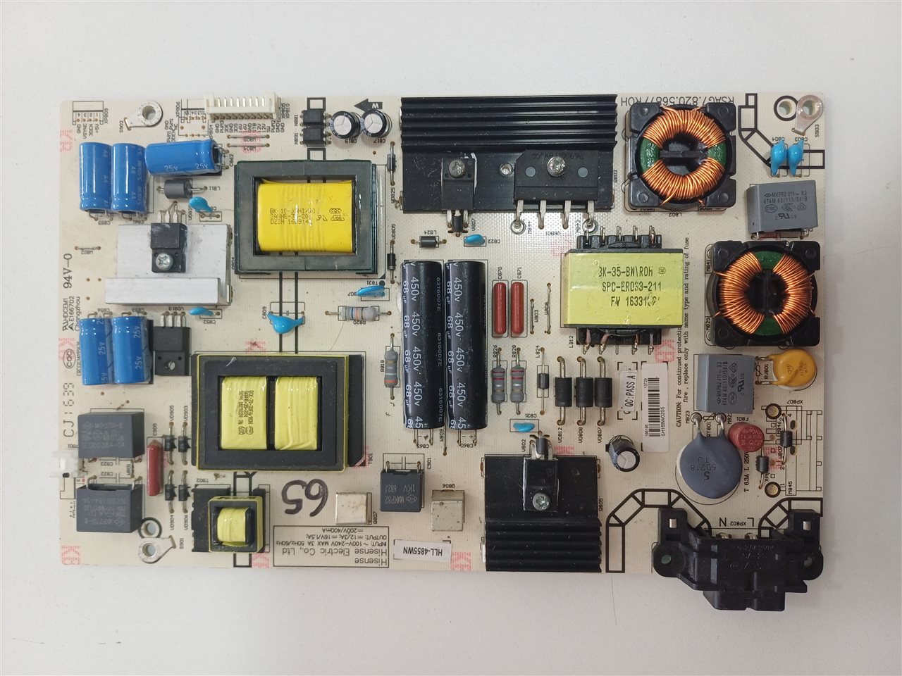 Fuente De Poder Tv Hisense RSAG7.820.5677/ROH Original Usada