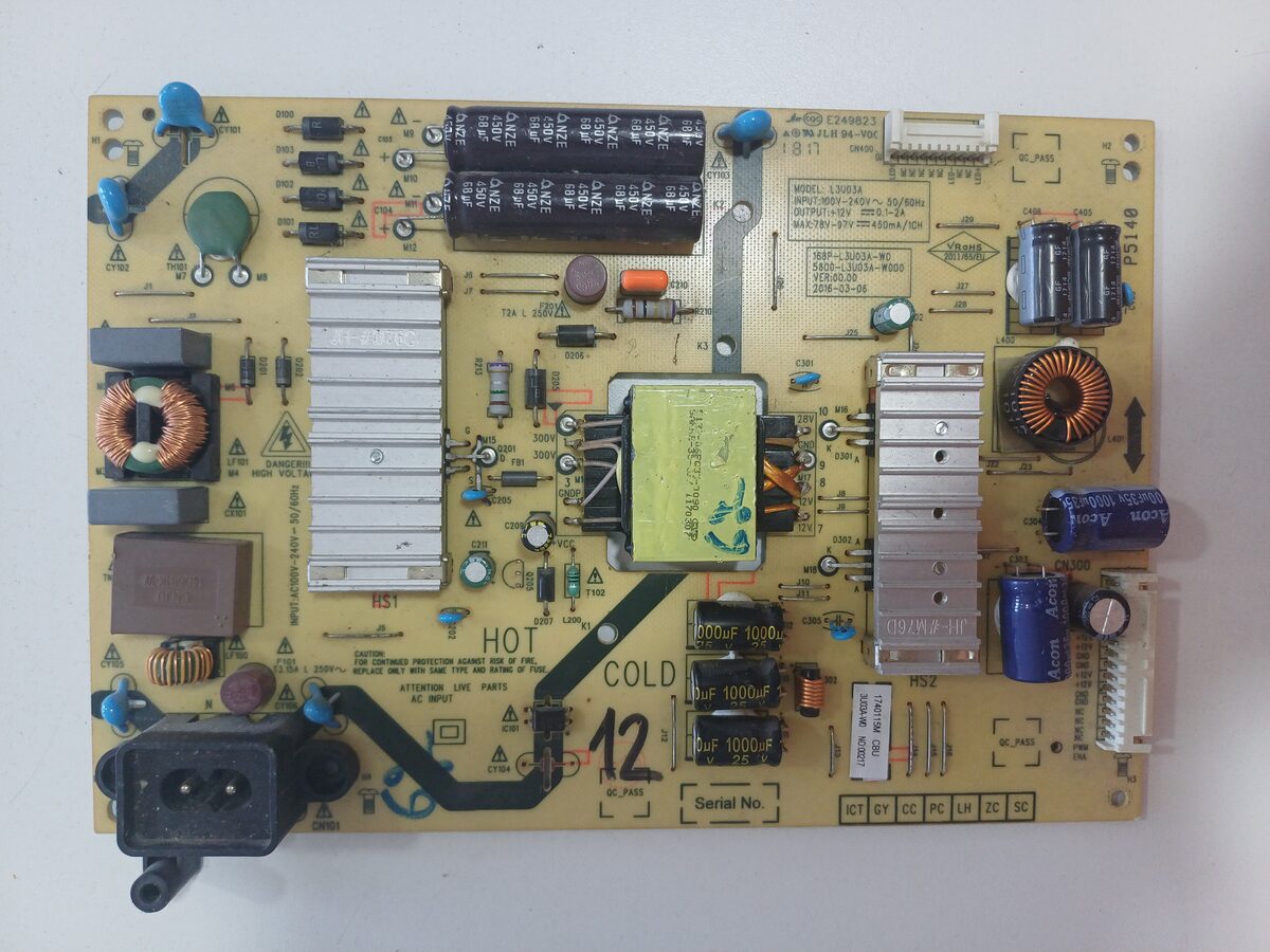 Placa Fuente De Poder TV LED 5800-L3003A-W000 168P-L3003A-W0